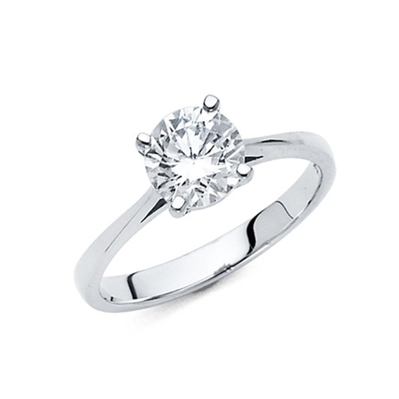 Round-Cut Basket-Set 1.25-CT CZ Engagement Ring